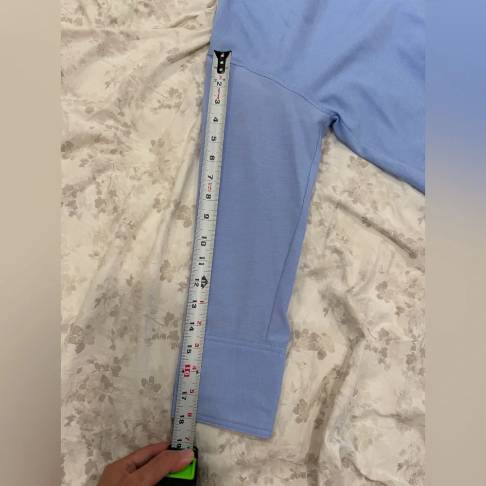 NWOT Zara Sky Blue Casual Button Down Shirt - Picture 7 of 13